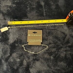 Prim Rose Sterling Silver Heart Chain Bracelet 8”